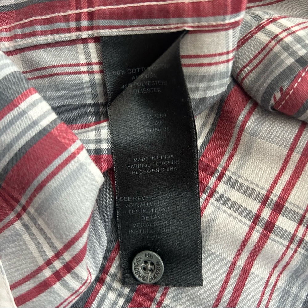 Travis Matthew Red And Grey Button Up Sz Extra La… - image 8